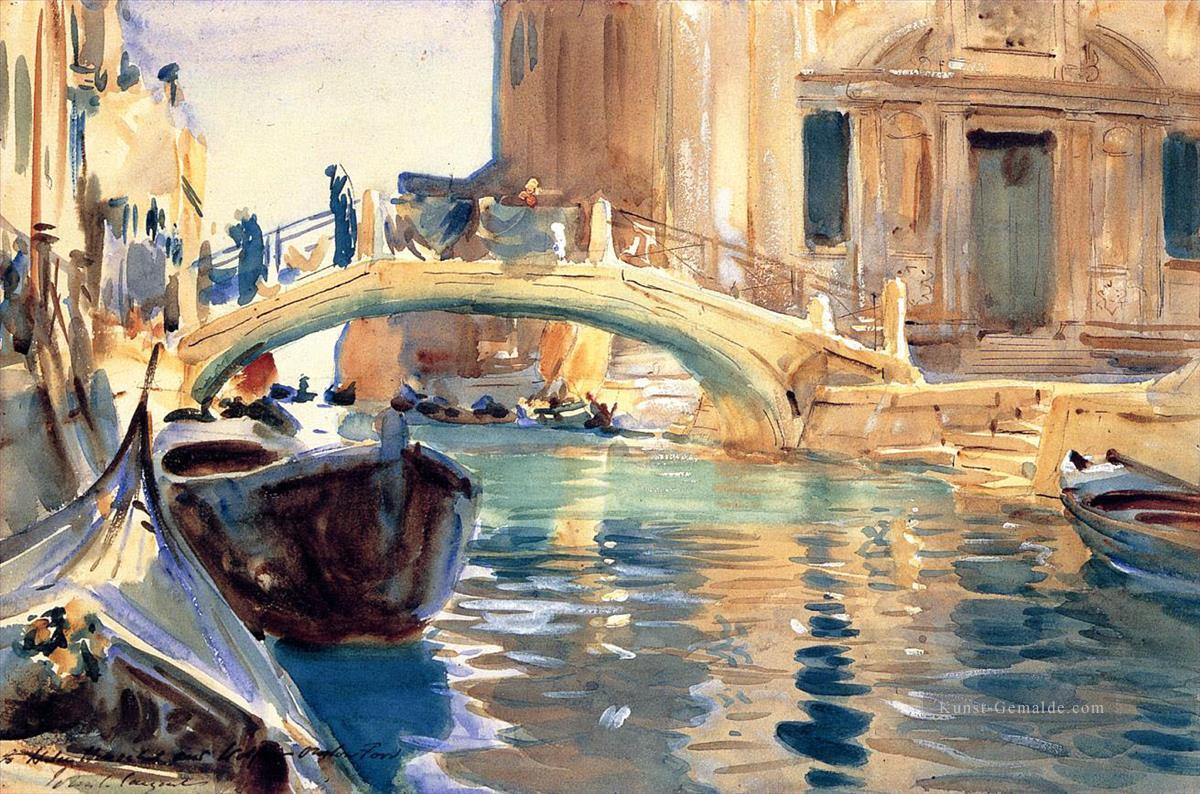 Ponte San Giuseppe di Castello Venedig John Singer Sargent Aquarell Ölgemälde
